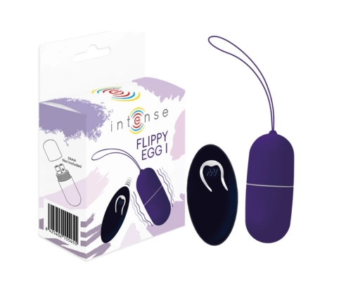 INTENSE Flippy I Vibrating Remote-Controlled Egg Purple 12 Modes