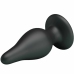 Pretty Love Ergonomic Silicone Intimate Plug Black 15.4 cm with Suction Base