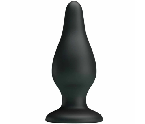 Pretty Love Ergonomic Silicone Intimate Plug Black 15.4 cm with Suction Base