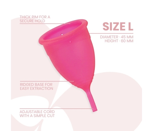 Intimichic Menstrual Cup L Medical Grade Silicone - Reusable Comfort