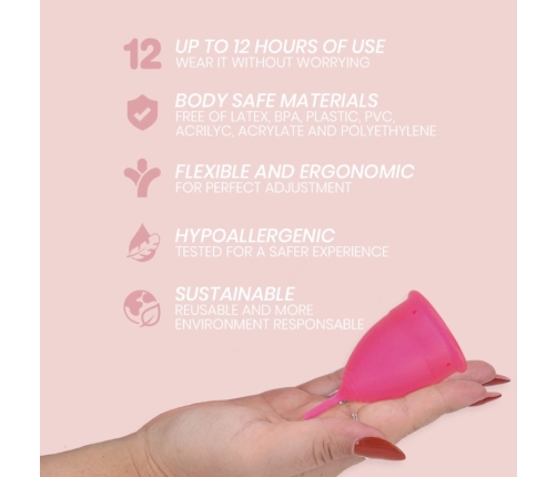 Intimichic Menstrual Cup L Medical Grade Silicone - Reusable Comfort