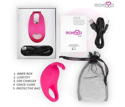 Moressa Brad Premium Silicone Rechargeable Intimate Ring Pink