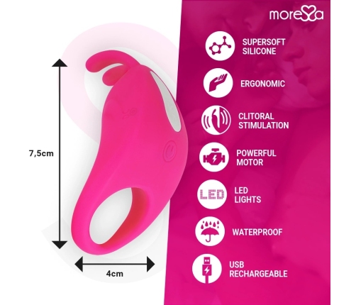 Moressa Brad Premium Silicone Rechargeable Intimate Ring Pink