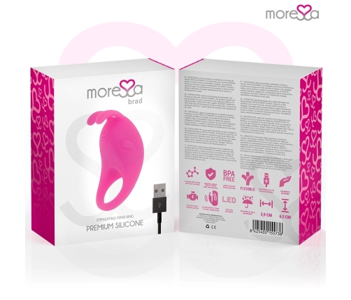 Moressa Brad Premium Silicone Rechargeable Intimate Ring Pink