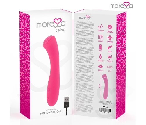 MORESSA Celso Premium Silicone Rechargeable Massager 16cm Waterproof