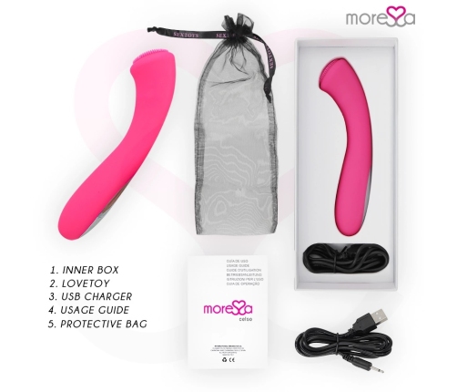 MORESSA Celso Premium Silicone Rechargeable Massager 16cm Waterproof