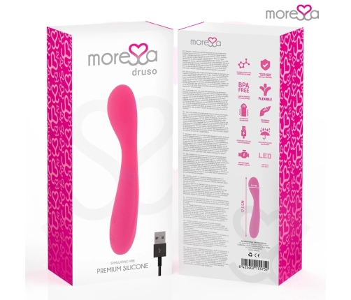 Moressa Druso Premium Silicone Rechargeable Stimulator, 30 Modes, Slim Design