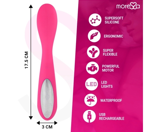 Moressa Druso Premium Silicone Rechargeable Stimulator, 30 Modes, Slim Design