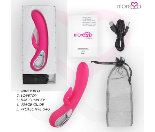 Moressa Dustin Dual-Action Silicone Wave Vibrator with Suction, Rechargeable