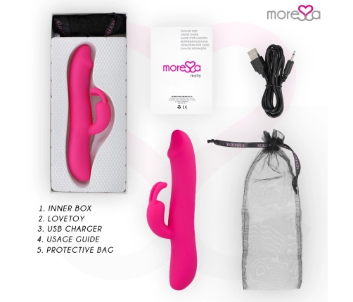 Moressa Molly Premium Silicone Dual-Motor Rechargeable Model, Purple