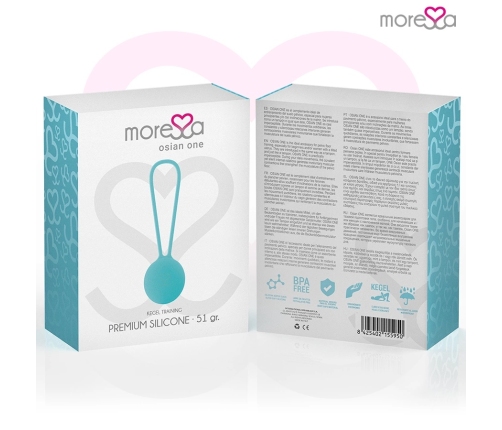 MORESA Osian One Premium Turquoise Silicone Pelvic Floor Trainer 51g
