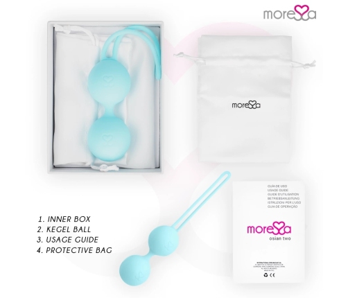 Moressa Osian Two Premium Silicone Pelvic Floor Trainer Turquoise 101g