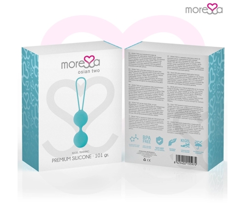 Moressa Osian Two Premium Silicone Pelvic Floor Trainer Turquoise 101g