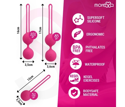 Moressa Osian Set Premium Silicone Pink - Pelvic Floor Training Trio