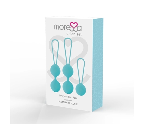 Moressa Osian Premium Pelvic Trainer Set Turquoise Silicone 3 Sizes