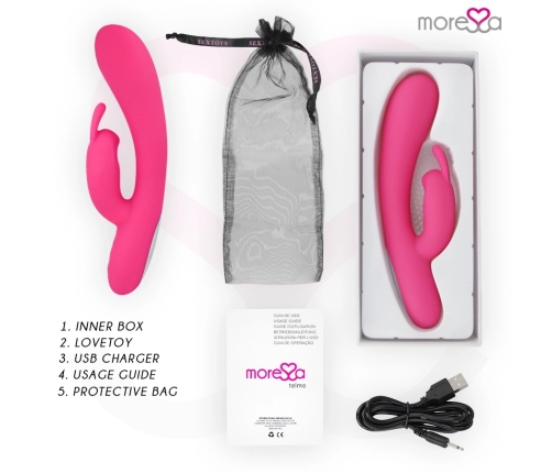 Moressa Telmo Premium Silicone Rechargeable Dual-Action Vibrator 19.5cm