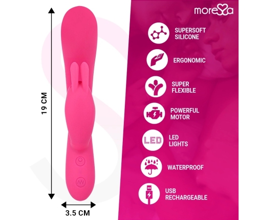 Moressa Telmo Premium Silicone Rechargeable Dual-Action Vibrator 19.5cm