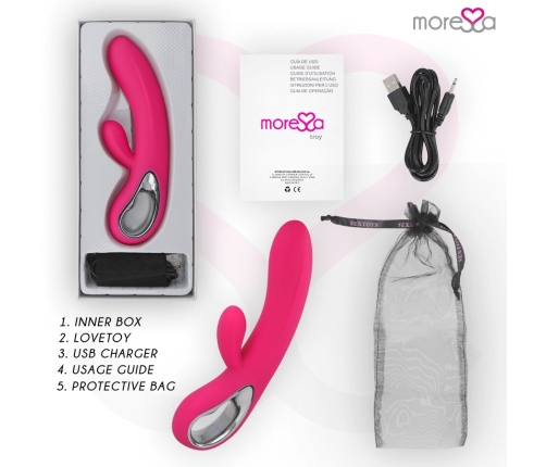 Moressa Troy Premium Silicone Dual Motor Rechargeable Vibrator 20cm