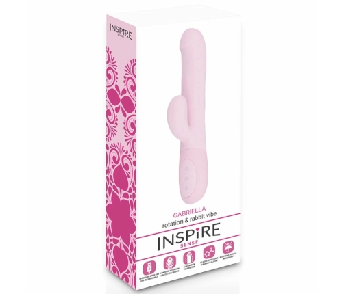 INSPIRE SENSE Gabriella Pink Rotating Vibrator 12 Modes Waterproof 24cm