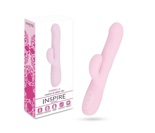 INSPIRE SENSE Gabriella Pink Rotating Vibrator 12 Modes Waterproof 24cm