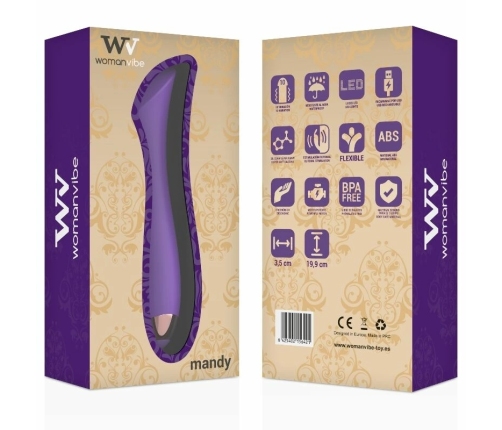 Womanvibe Mandy K-Point Dual Motor Rechargeable Flexible Massager 19.9cm