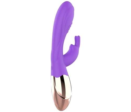 Womanvibe Viora Rechargeable Silicone Dual Stimulation System Lilac-Gold