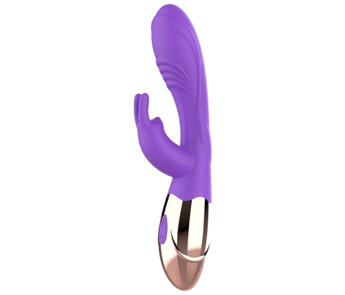 Womanvibe Viora Rechargeable Silicone Dual Stimulation System Lilac-Gold