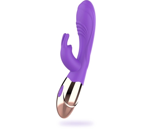 Womanvibe Viora Rechargeable Silicone Dual Stimulation System Lilac-Gold