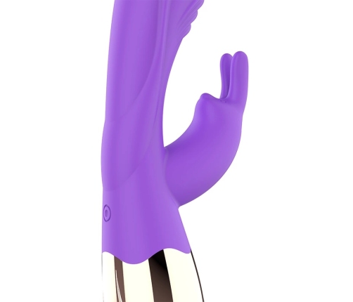 Womanvibe Viora Rechargeable Silicone Dual Stimulation System Lilac-Gold