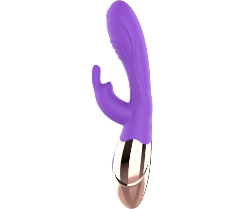 Womanvibe Viora Rechargeable Silicone Dual Stimulation System Lilac-Gold