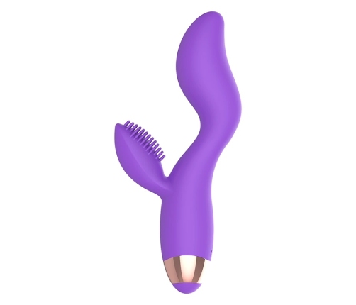 Womanvibe Donna Rechargeable Silicone Dual Motor Massager Lilac-Gold