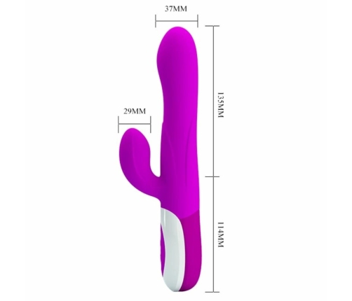 Pretty Love Dempsey Rechargeable Inflatable Silicone Massager, Pink