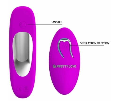 Pretty Love Magic Finger Dual-Point Silicone Massager, 12 Modes, USB