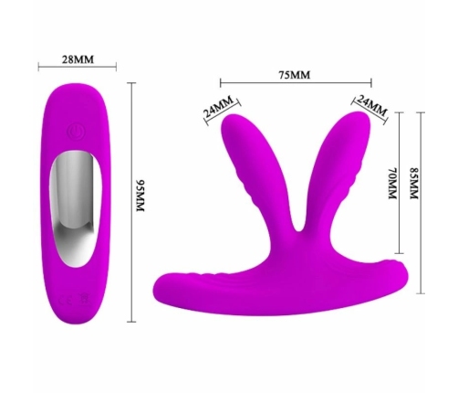 Pretty Love Magic Finger Dual-Point Silicone Massager, 12 Modes, USB