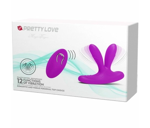 Pretty Love Magic Finger Dual-Point Silicone Massager, 12 Modes, USB