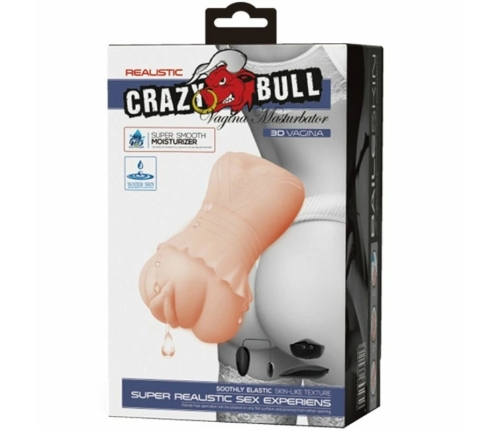 CRAZY BULL - MASTURBADOR WATER SKIN VAGINA CON BALAS VIBRADORAS