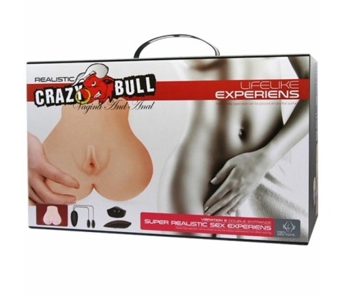 Crazy Bull Intimate Dual-Channel System with Vibration, Legs Raised, 21cm