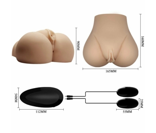 Crazy Bull Intimate Dual-Channel System with Vibration, Legs Raised, 21cm