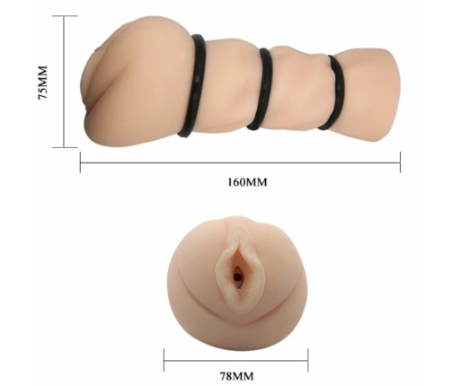 CRAZY BULL - VAGINA MASTURBATOR WITH RINGS