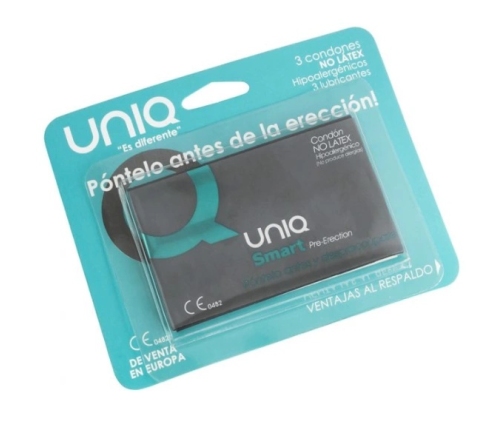 UNIQ Smart Latex-Free Pre-Ready System Condoms 3-Pack Card Edition