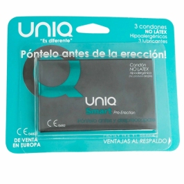 UNIQ Smart Latex-Free Pre-Ready System Condoms 3-Pack Card Edition