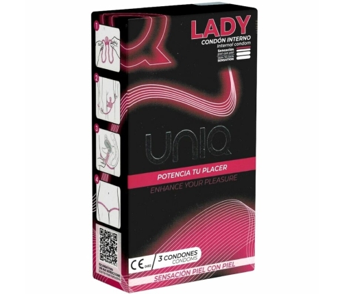 Uniq Lady AT-10 Non-Latex Female Protection with Lace Garter 3-Pack
