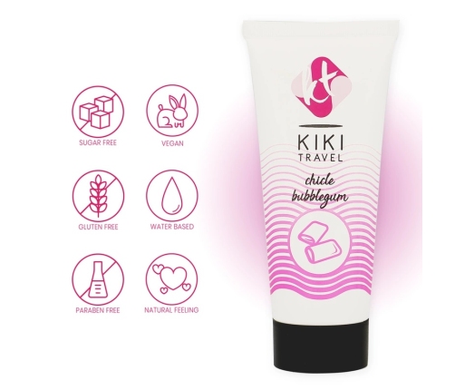 Kiki Travel Bubblegum Water-Based Lubricant 50ml Vegan Formula