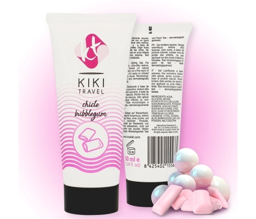 Kiki Travel Bubblegum Water-Based Lubricant 50ml Vegan Formula