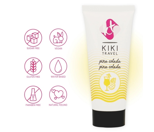 Kiki Travel Lubricant Pina Colada 50ml - Vegan, Water-Based Formula