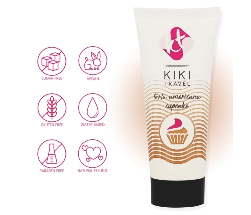 Kiki Travel Cupcake Flavored Water-Based Lubricant 50ml Vegan Formula