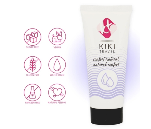 KIKI Travel Comfort Water-Based Vegan Lubricant 50ml - Natural Formula