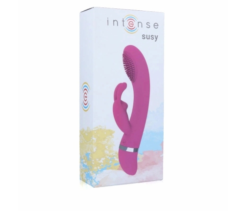 Intense Susy Oscillating Silicone Dual Motor Rabbit Pink 18.8cm