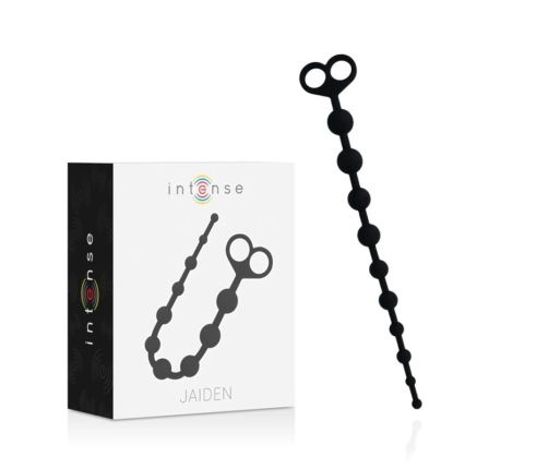 INTENSE Jaiden Silicone Intimate Beads Black 34cm Hypoallergenic