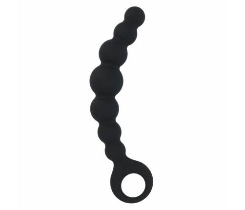 Intense Anal Beads Max Black - Flexible Silicone Bead System 18.5cm